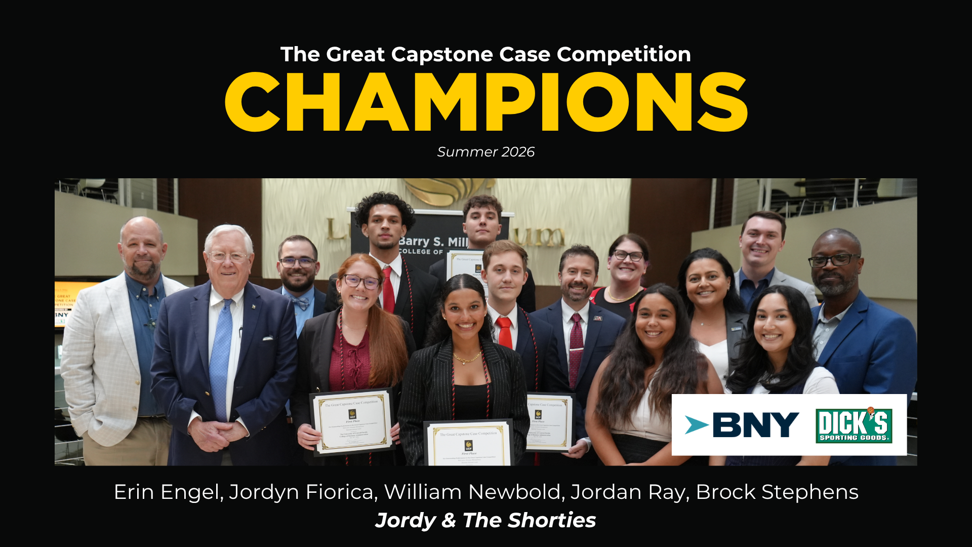 Jordy & The Shorties Wins Spring 2026 Great Capstone Case Competition ...